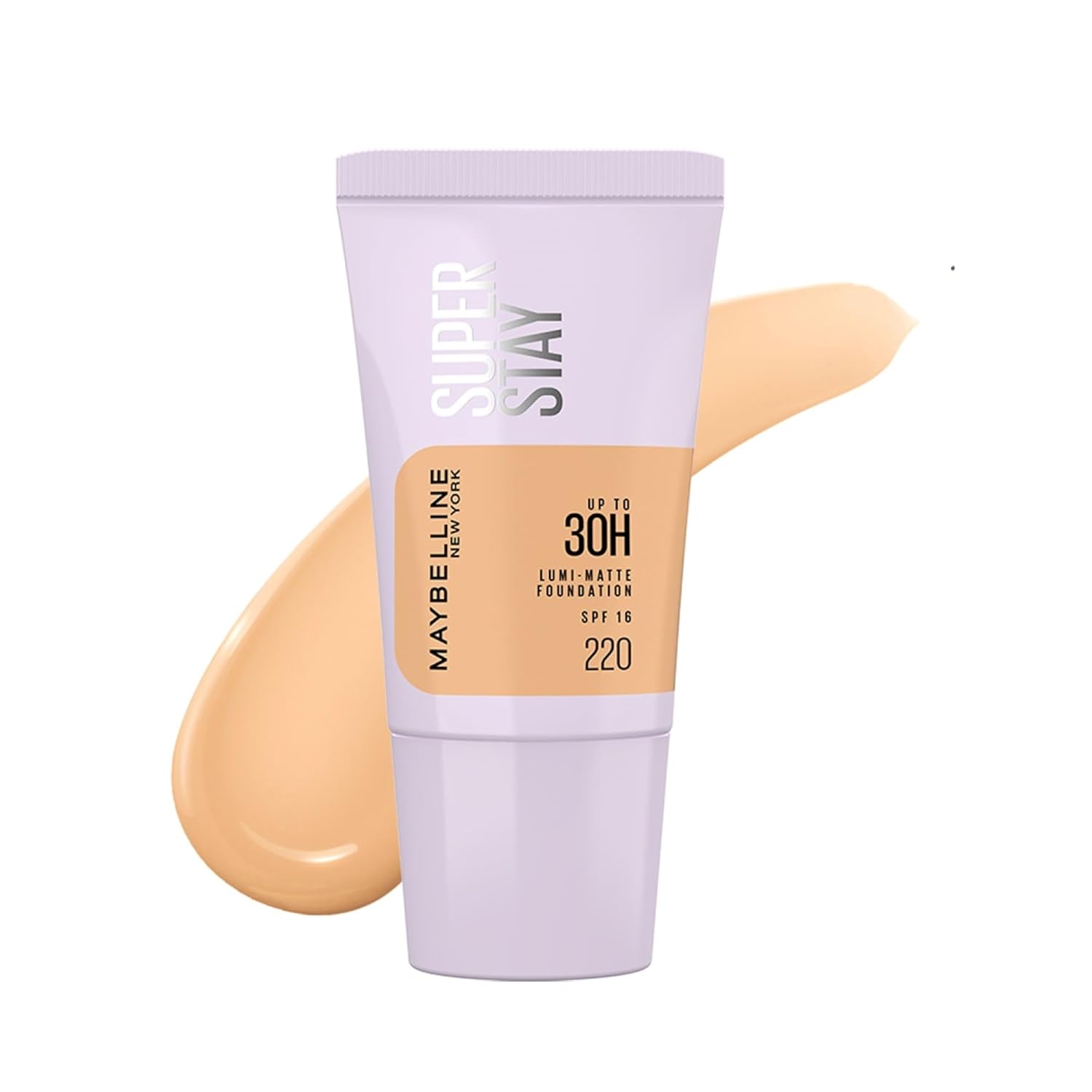 Maybelline New York Super Stay Lumi Matte Liquid Foundation, 220 | 30HR Long Lasting, Lightweight, Suitable for all Skintypes