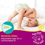 Pampers Active Baby Taped Diapers, Large size diapers, (L) 50 count, taped style custom fit