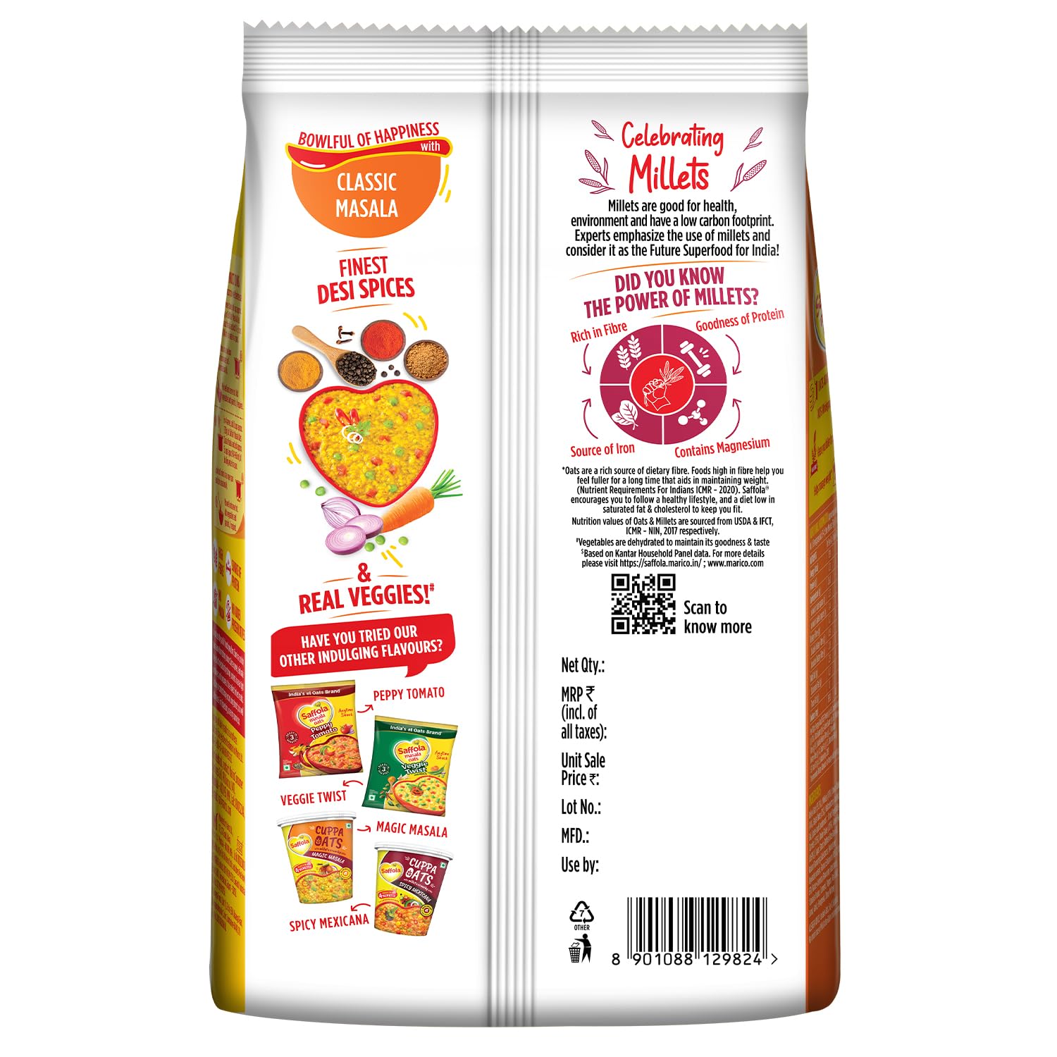 Saffola Masala Oats Classic Masala | 550g