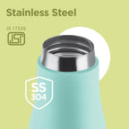 Milton Fame 1000 Thermosteel Water Bottle 880 ml, 24 Hr Hot and Cold I Leak Proof Lid, ISI Certified I Vacuum Insulated I for Office, Gym, School I Aqua Green
