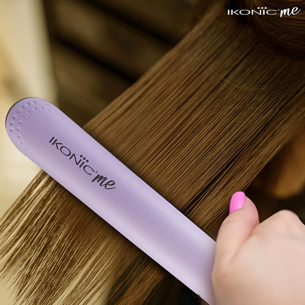 Ikonic Glide Hair Straightener | Ceramic Coated Floating Plates | Quick Heat Up | Switch Light Inidcator |Compact Design | Travel Friendly | for All Hair Types, Lilac
