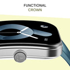 boAt Wave Sigma 3 Curv Smartwatch with 2.01” (5.33 cm) Immersive Curved Display, Metallic Finish, Functional Crown, BT Calling, Sleep, Stress, Heart Rate & SpO2 Monitoring, SOS, IP68 (Cyan Blue)