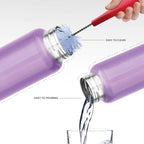 MILTON Aqua 1000 Stainless Steel Water Bottle 920 ml, Single Walled, ISI Certified I Leak Proof Lid, Rust Proof I For School, Office, Gym I Purple