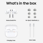 Samsung Galaxy Buds3 Pro Wireless Earbuds, Powered by Galaxy AI, IP57, Active Noise Cancellation, Adaptive Noise Control, 37hrs Battery, 360 Surround Sound, Pinch Controls, Galaxy Ecosystem, White