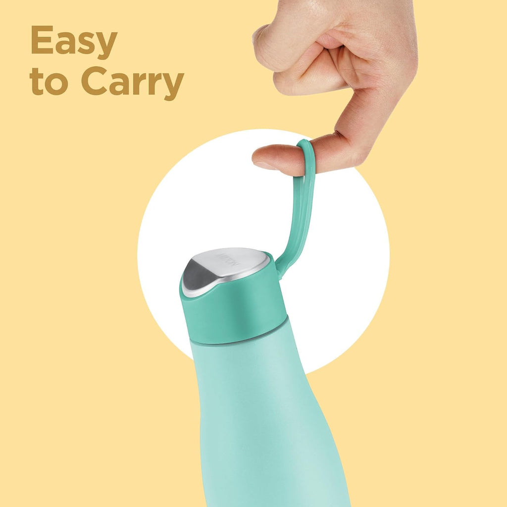 Milton Fame 1000 Thermosteel Water Bottle 880 ml, 24 Hr Hot and Cold I Leak Proof Lid, ISI Certified I Vacuum Insulated I for Office, Gym, School I Aqua Green