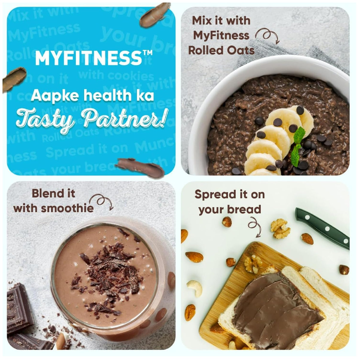 MYFITNESS Peanut Butter Chocolate Spread Crunchy 510g
