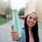 Milton Fame 1000 Thermosteel Water Bottle 880 ml, 24 Hr Hot and Cold I Leak Proof Lid, ISI Certified I Vacuum Insulated I for Office, Gym, School I Aqua Green