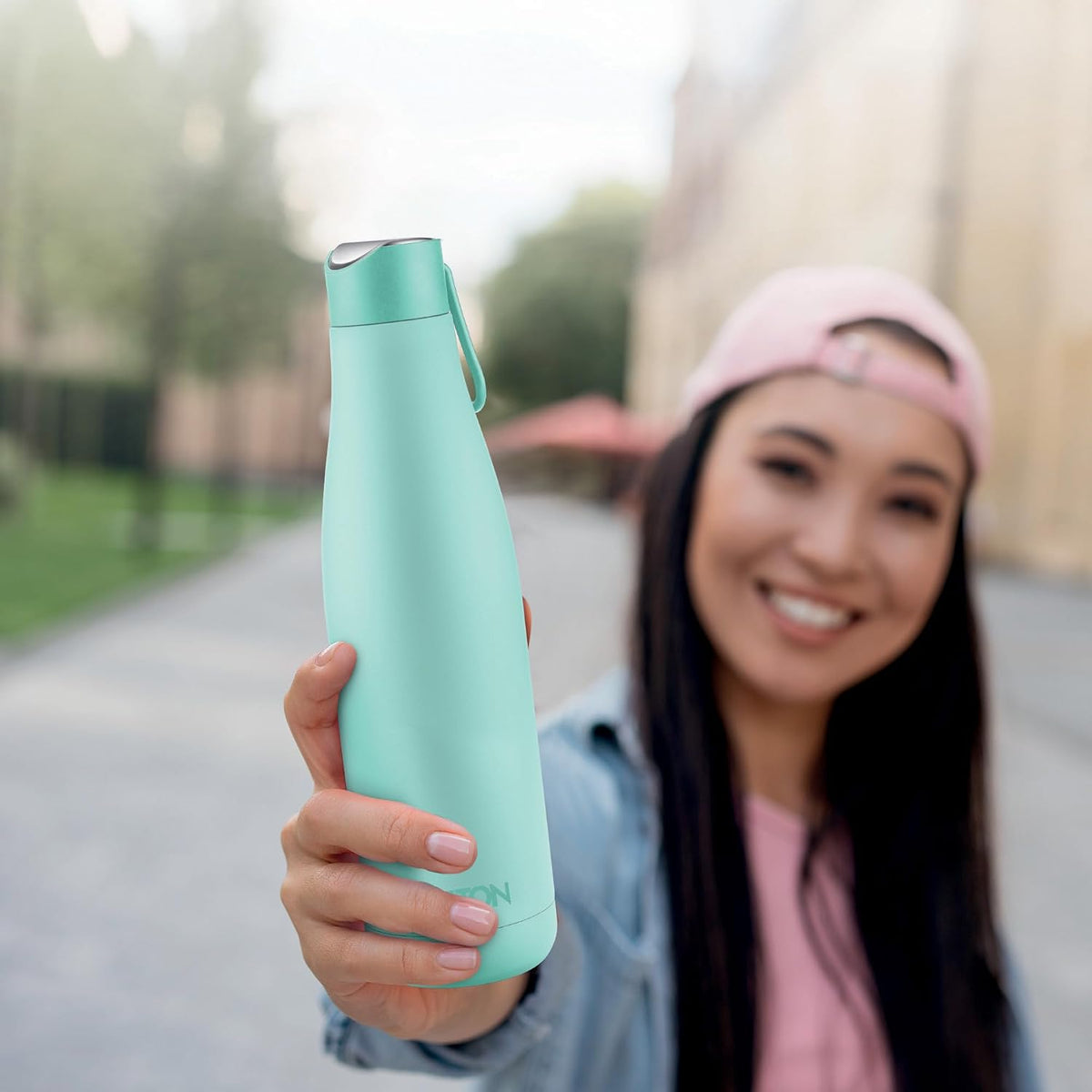 Milton Fame 1000 Thermosteel Water Bottle 880 ml, 24 Hr Hot and Cold I Leak Proof Lid, ISI Certified I Vacuum Insulated I for Office, Gym, School I Aqua Green