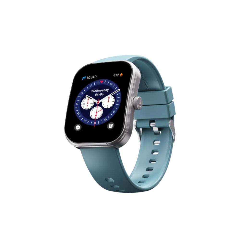 boAt Wave Sigma 3 Curv Smartwatch with 2.01” (5.33 cm) Immersive Curved Display, Metallic Finish, Functional Crown, BT Calling, Sleep, Stress, Heart Rate & SpO2 Monitoring, SOS, IP68 (Cyan Blue)