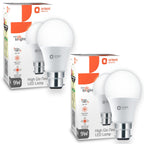 Orient Electric Polycarbonate High Glo Led Lamp 9W, (Warm White, 3000K, B22 - Pack Of 2)