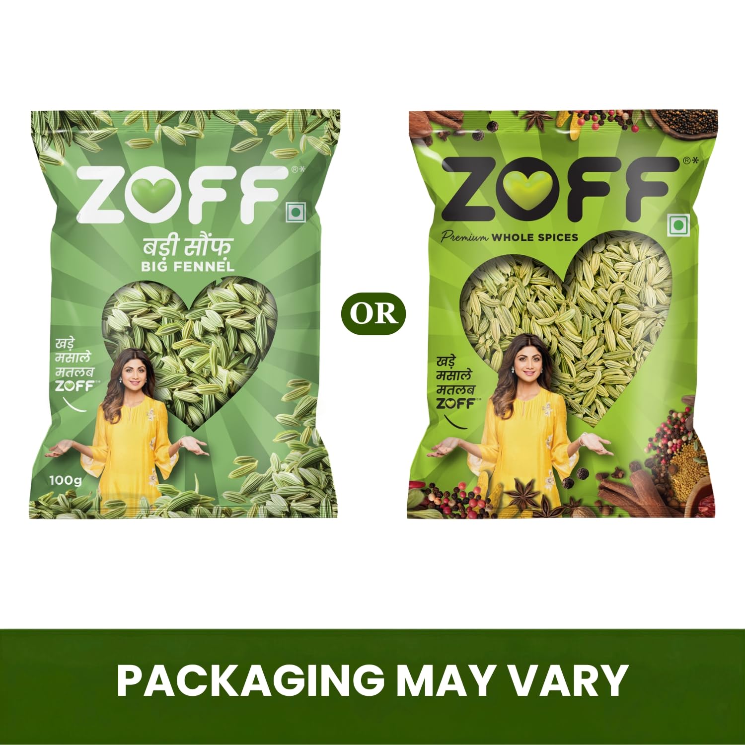 Zoff Big Fennel Whole- Saunf in Fresh 100gm