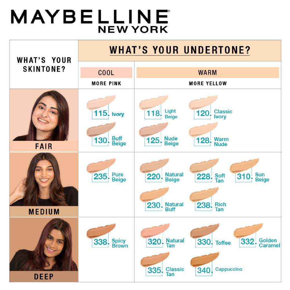 Maybelline New York Liquid Foundation, Matte & Poreless, Full Coverage Blendable Normal to Oily Skin, Fit Me, 230 Natural Buff, 18ml